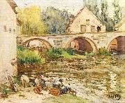 Alfred Sisley Die Wascherinnen von Moret oil